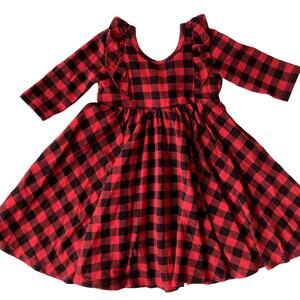 Remie Girl Ruffle Ballet Twirl Dress - Buffalo Plaid - 2